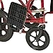 Panana Ultra Lightweight Wheelchair, Foldable Transport Wheelchair for Adults (Red, 12'' Wheels with Hand Brake)