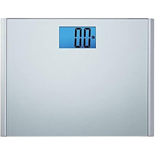 Eat Smart Precision Plus Digital Bathroom Scale, 440 lb Capacity, Wide Platform Body Weight Scale with Step-On Technology, Steady Bath Scale for Home Fitness & Weight Management, Grey