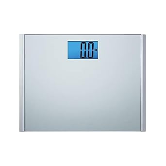 Eat Smart Precision Plus Digital Bathroom Scale, 440-lb Capacity, Wide Platform Body Analyzer with Step-On Technology, Stable Home Fitness Device for Weight Management, Grey