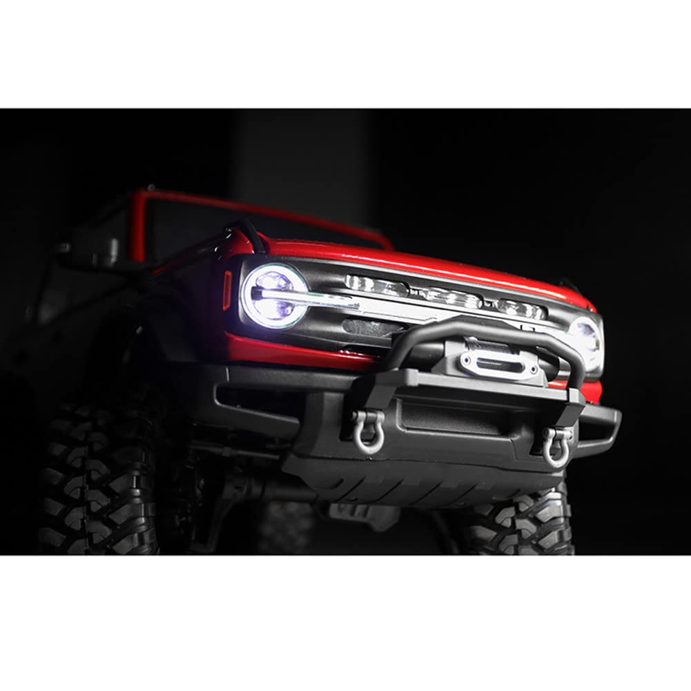 ZEZEFUFU RC Scale Crawler Led Scheinwerfer/Rücklicht Licht Kit Zubehör Lenkung Bremse Smart Simulation Blitzlichter für Traxxas TRX-4 2021 Ford Bronco 1/10