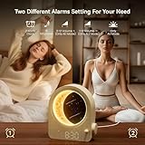 blonbar Sunrise Alarm Clock, Wake-up Light,Touch Lamp Night Light with Meteor Light, Stepless Dimmable Bedside Lamp, 10 Natural Sounds,Suitable for Family, Friends, and Children - Image 5