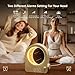 blonbar Sunrise Alarm Clocks for Bedrooms, Stepless Dimmable Moon Lamp Dual Alarm Clock Wake Up Light with 12Levels Volume for Heavy Sleepers, 10 Natural Sounds with Timer, Gifts for Women