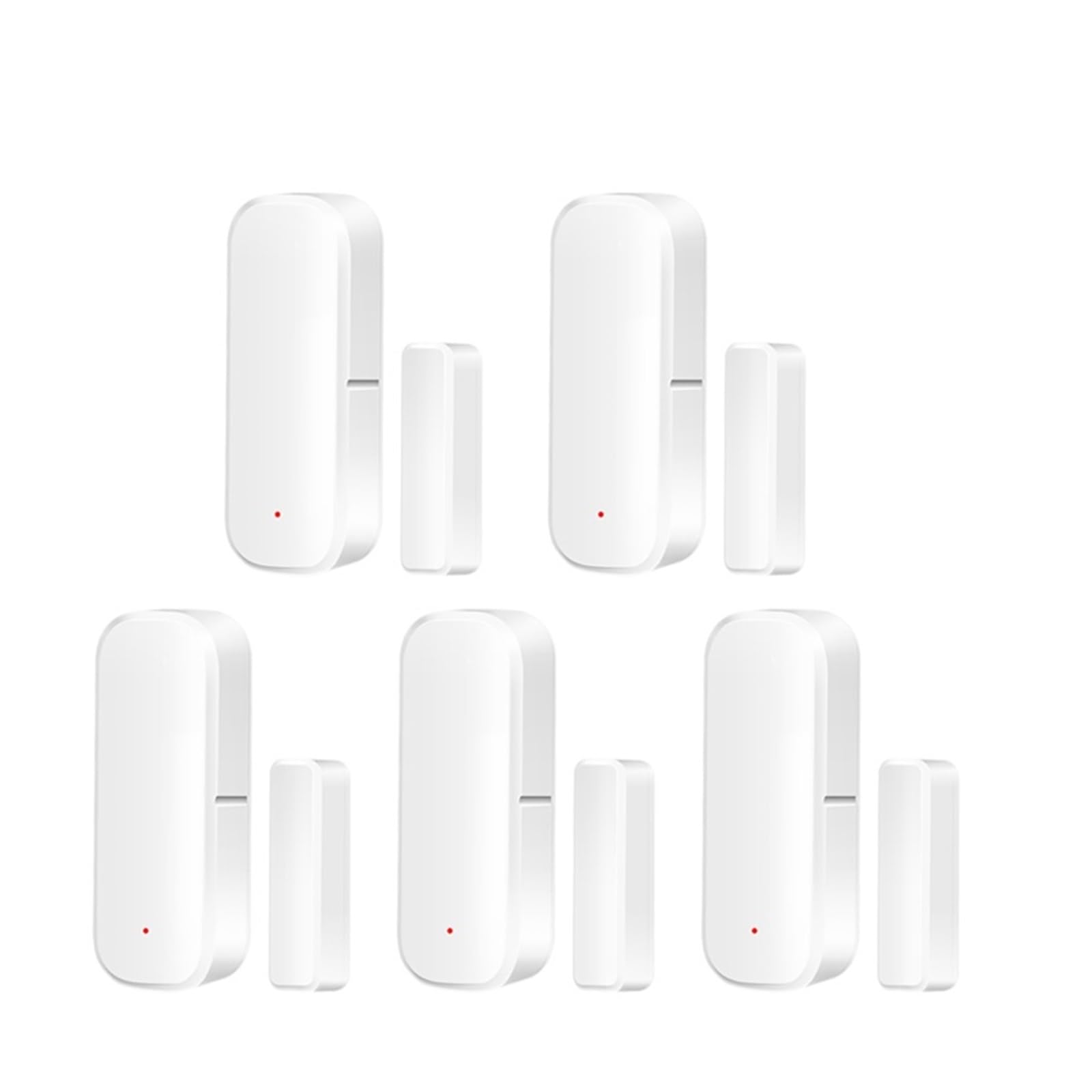Sensor de puerta inteligente Tuya ZigBee, detectores de puerta abierta y cerrada, protección de seguridad inteligente for el hogar, Control de vida inteligente a través de Alexa Home(5 Pieces)