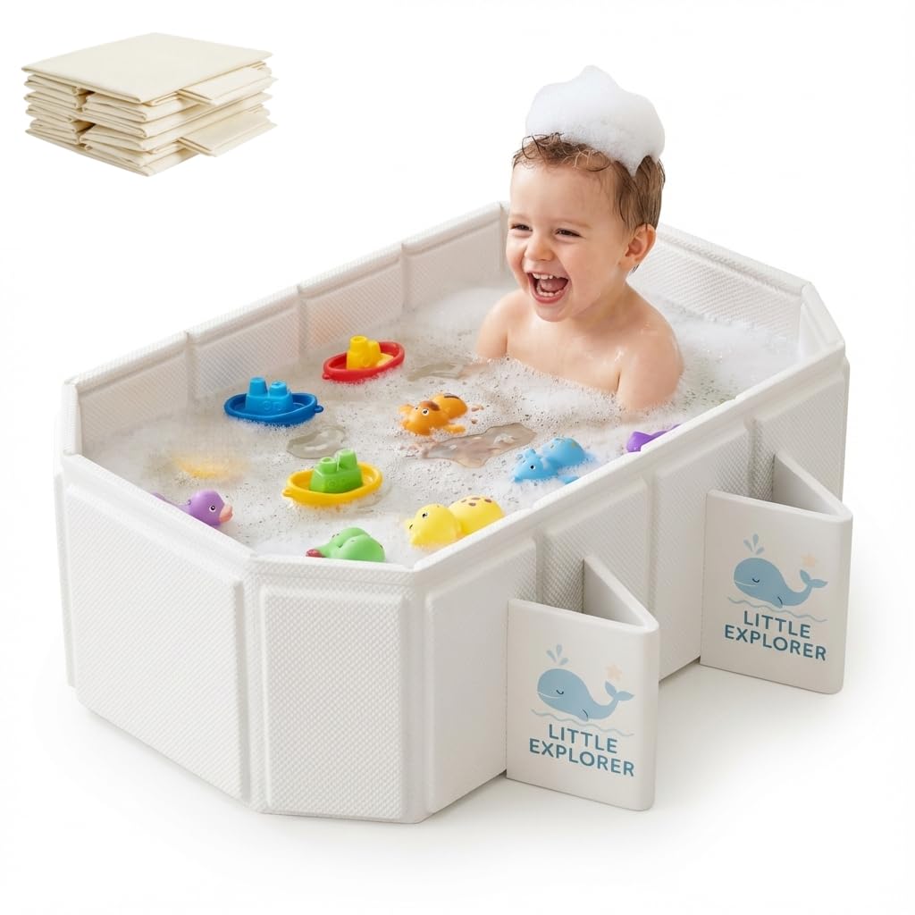 Baignoire pour bébé pliable portable pour des bains en voyage - 2