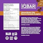 IQBAR Clean Barres de protéines végétales - Chip au beurre d'amande - 12 Nombre - Keto, Vegan, Haute Fibre, Sans gluten et sans lait, Bas sucre Snack - Nutriments du cerveau et du corps pour la concentration, l'énergie, le remplacement des repas