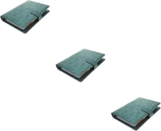 Abaodam 3 Conjuntos De Livro De Orçamento Com Zíper Fichário De Couro Adesivo Zip Up Fichário Planejador De Orçamento Fichário Bloco De Notas Organizador De Dinheiro Fichário Organizador