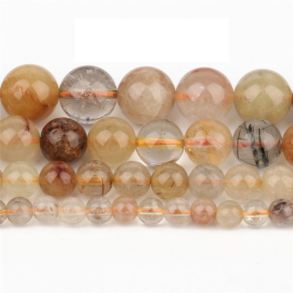 Perles de quartz colorées en pierre naturelle Hamthuit pour fabriquer des bracelets durables