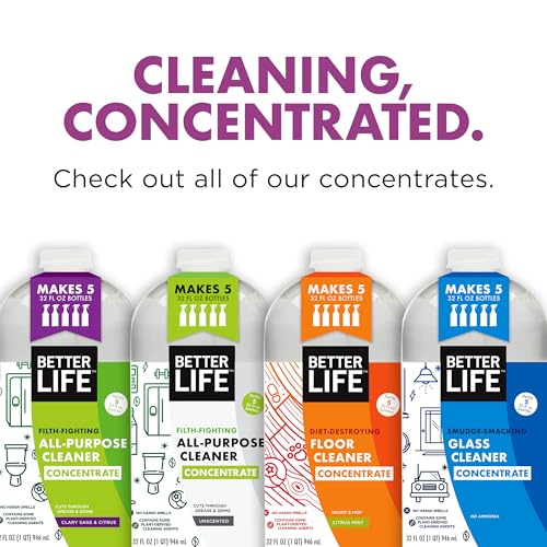 Image of Better Life Floor Cleaner Concentrate- Liquid Multipurpose Cleaner for Wood, Tile, Laminate, Vinyl, Bamboo - Citrus Mint 32oz