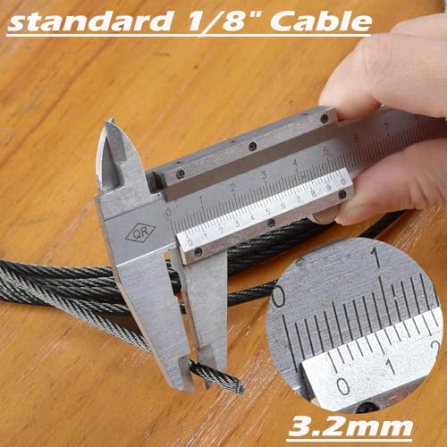 1/8" Stainless Steel Cable 200FT Wire Rope Cable T316(Marine Grade) 7x7 Strands Cable for Stair Fence Deck Railing, Black by Deck Man - Image 5
