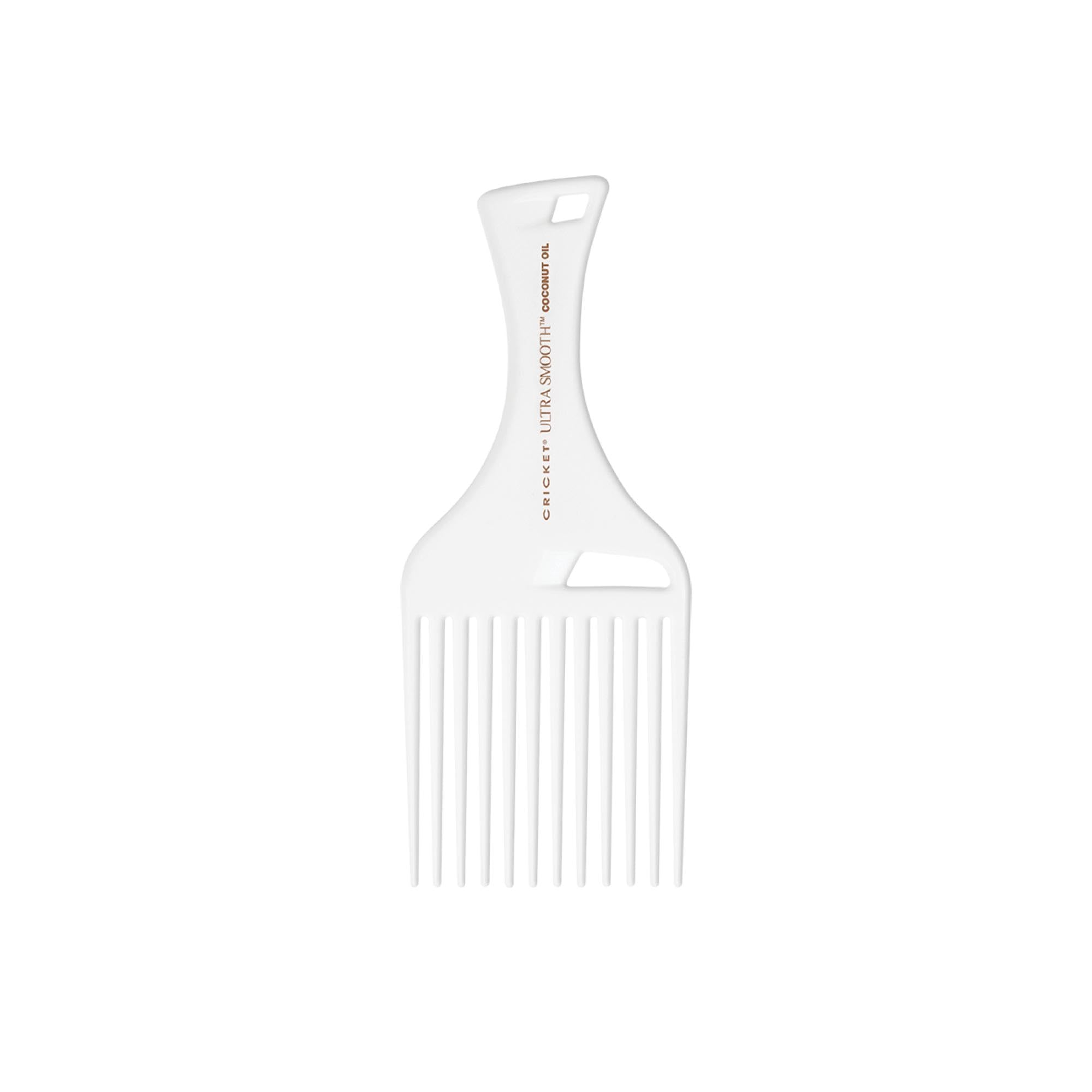 Cricket Ultra Smooth Coconut Hair Pick Comb - Infused with Coconut Oil & Keratin for Frizz-Free Shine and Volume, Ideal for Curly, Thick, and Textured Hair
