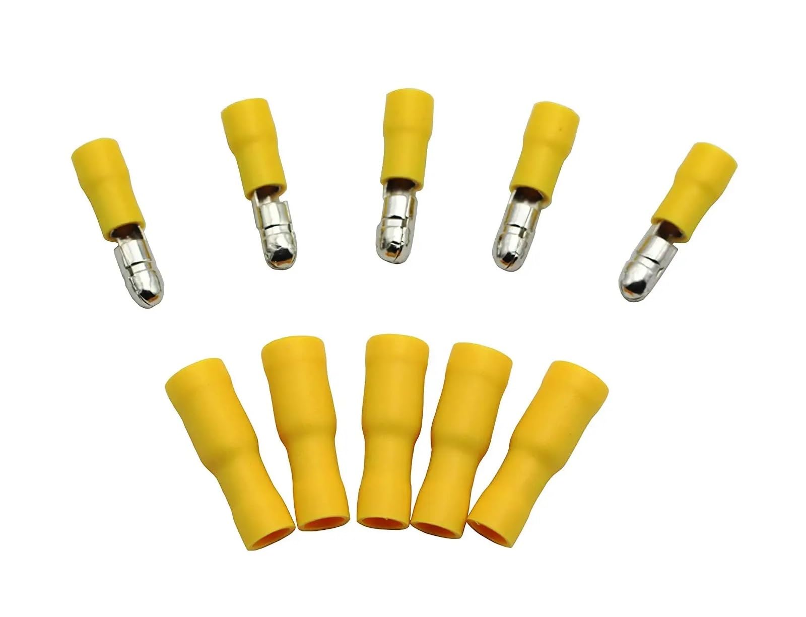 Connecteur mâle femelle isolé 22-10AWG jaune pour terminal à sertir