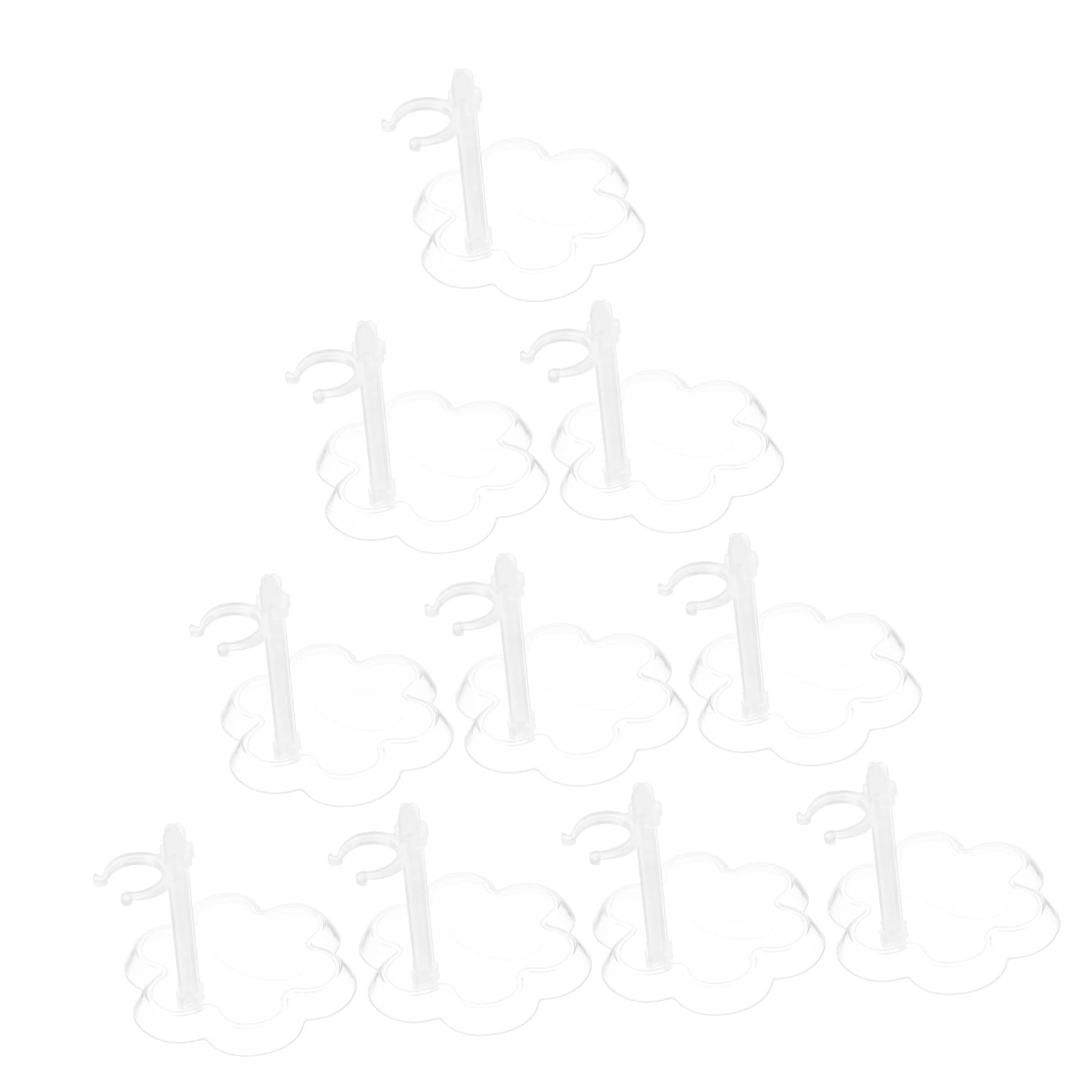 WHAMVOX Plastic Doll Fitting Holder 10pcs Doll Stand Base Boys and Girls Toy Organization Display Shelf