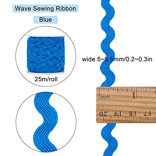 image for GORGECRAFT 1 Roll 27yd/25m RIC Rac Trim Ribbon Wave Sewing Bending Fri