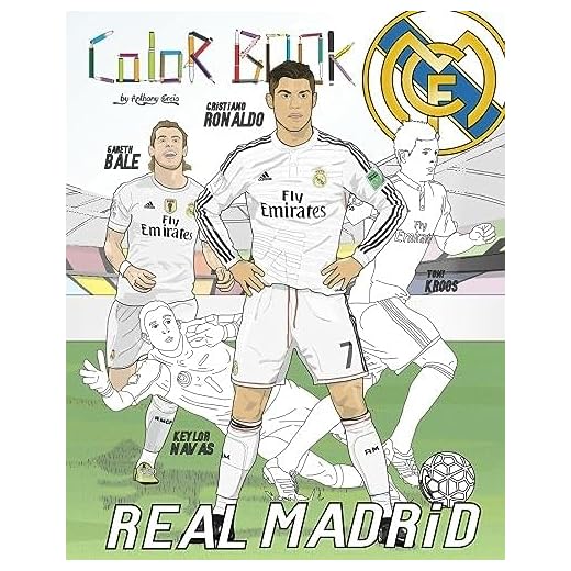 Cristiano Ronaldo, Gareth Bale and Real Madrid: Soccer (Futbol) Coloring Book for Adults and Kids