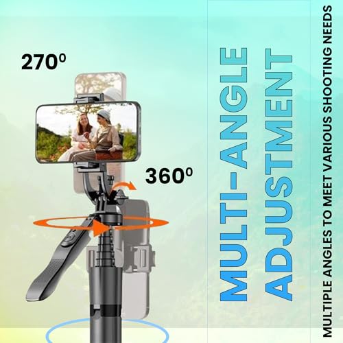 Image of Kratos 70 inch / 180 CM Long Selfie Stick, Pop Up Auto Open Tripod 360 Rotatable, Long Extendable Bluetooth Mobile Tripod with 1 /4 inch Screw for Mobile Phone Camera Gopro Vlogging YouTube Travel