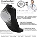 Physix Gear Short Compression Socks for Men & Women - Best Low Compression Socks Women & Men with Arch Support, Ideal for Running, Plantar Fasciitis comfort, and Swelling - Ankle, Black/Grey, L/XL