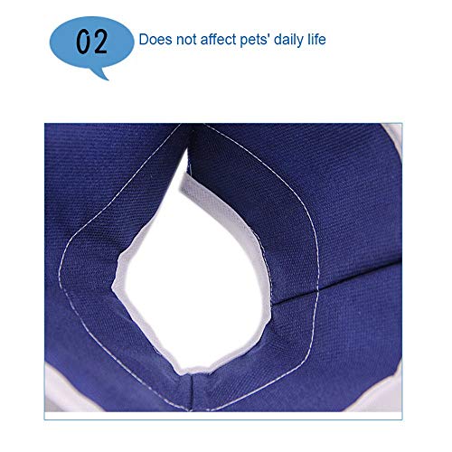image for ASOCEA Adjustable Pet Comfortable Cone Soft Cats Dogs Recovery Collar 