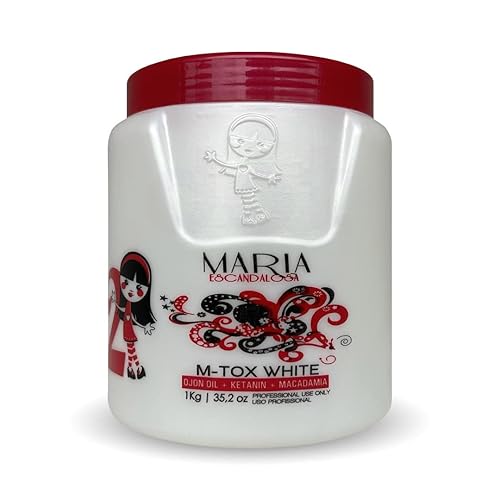 Maria Escandalosa Tratamiento para cabello blanco M-Tox Reduce el volumen y el encrespamiento Ojon + Ketanin + Macadamia Hidratación intensiva y