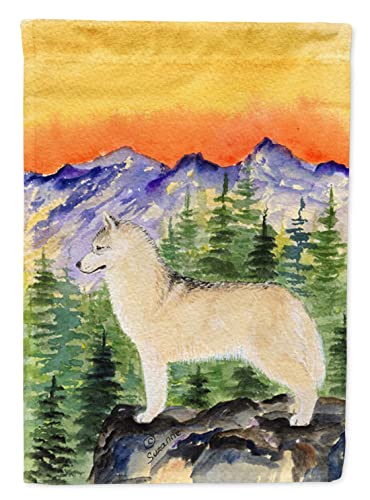 Drapeau Husky Sibérien grand format pour extérieur résistant aux intempéries