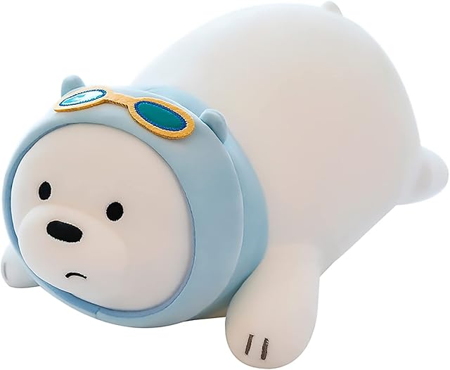 Polar Bear Plush Toy, 35 cm Stuffed Animal Doll, Soft fluffy Friend Hugging Plushie - Present for Every Age & Occasion