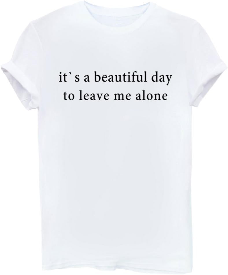 YITAN Letter Print Short Sleeve O Neck Women T Shirt Top