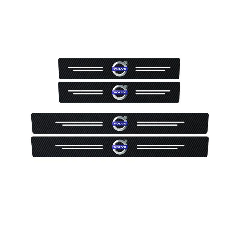 KKJHGFDFCar Door Sill Protector, for Volco XC60 XC70 XC90 Car Scuff Plate Door Sill Trim Welcome Pedal Car Accessories,4pcs