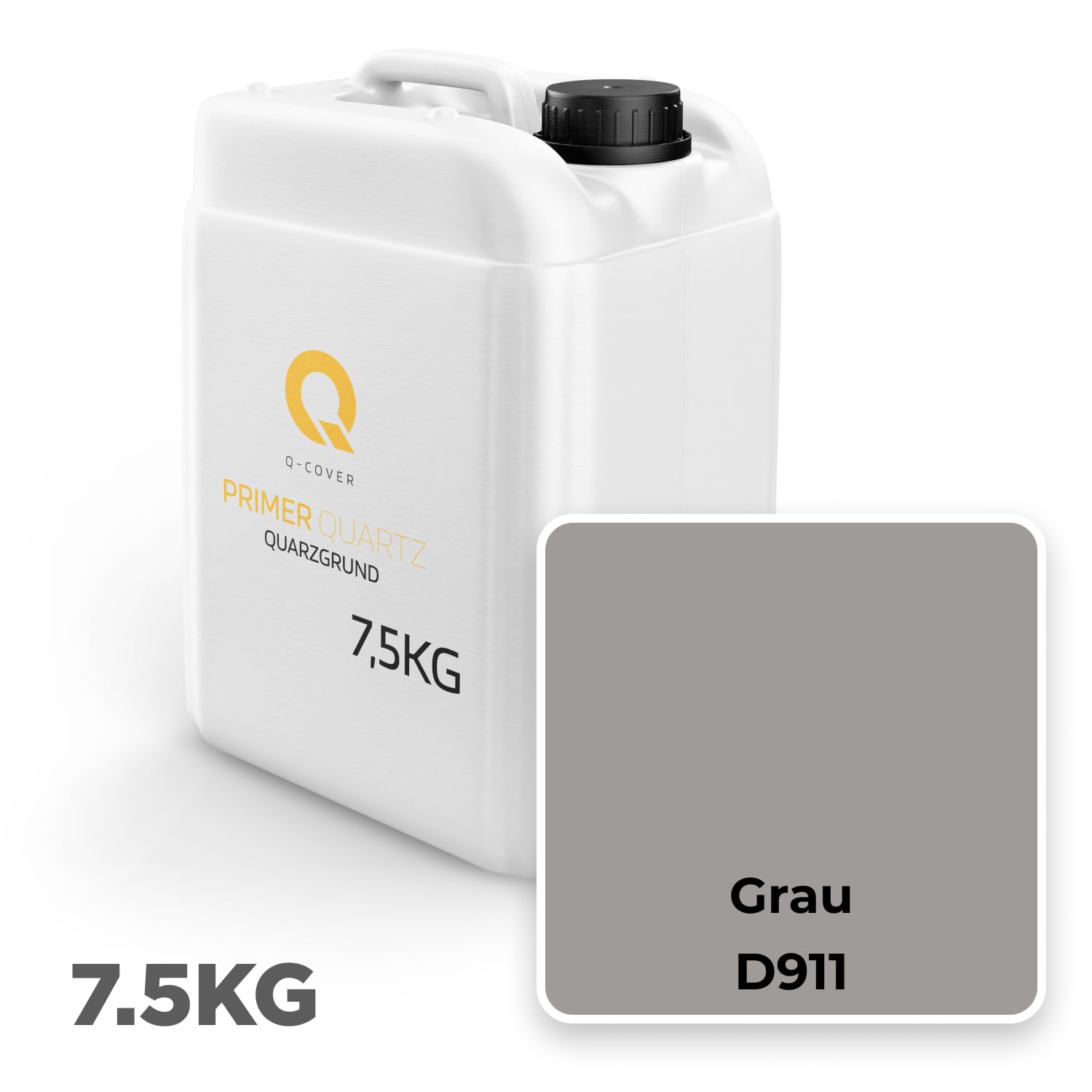 Quarzgrund für Dekorativer Putz mit Mica Grau D911 7,5KG | Acrylatdispersion Grundiermittel Innen & Außen für Wände und Decken Grundierung Schutz Mosaikputz ca. 0,3-0,4 KG/m2