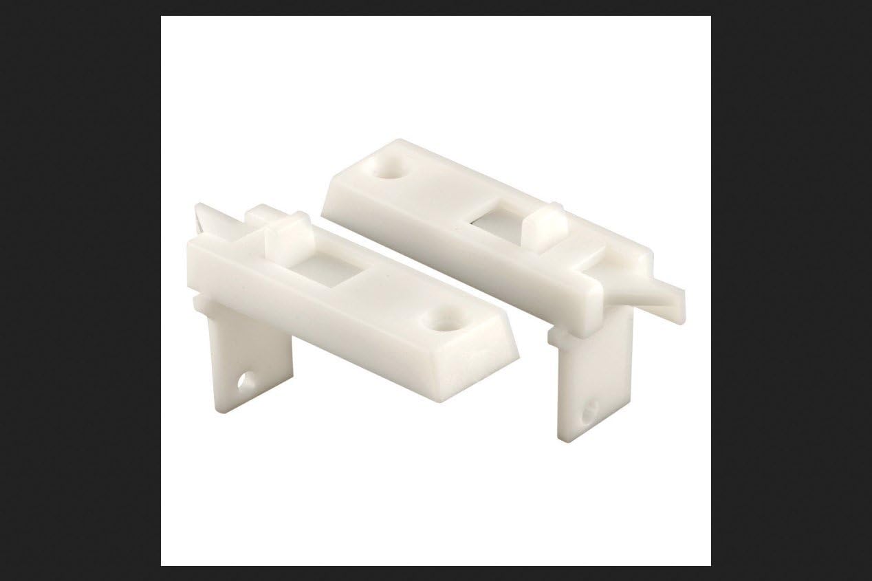 Slide-Co 172434-W Tilt Latch, Spring Loaded , Wrap around design, White, 1-11/16 Hole Center (1 Pair)