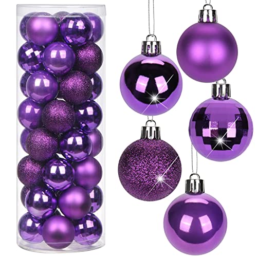 4CM Weihnachtsdeko Weihnachtskugeln, 40 Stücke Bruchsiche Christbaumkugeln Ornamente Weihnachtsbaumschmuck für Weihnachtsbaum… – Ansicht 1
