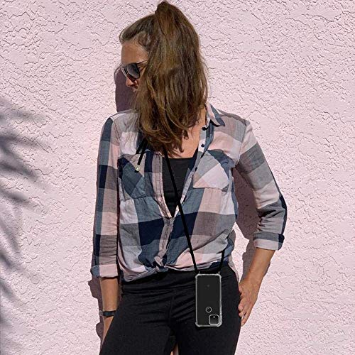 Yespure Phone Case For Google Pixel 4A - 5G With Adjustable Neck Cord Lanyard Strap,Crossbody Case For Google Pixel 4A,Clear Tpu Soft Anti-Scratch Anti-Yellowing Shockproof Protective Cover #TOP6