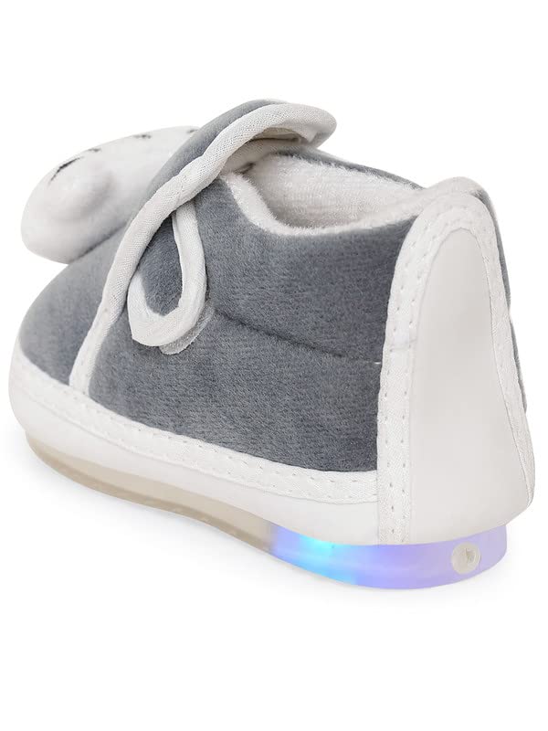 CHIU Led Chu-Chu Fur Blue Shoes with Double Strap for Baby Boys & Baby Girls (for 12-15 Months, 15-18 Months, 18-21 Months, 21-24 Months) 4