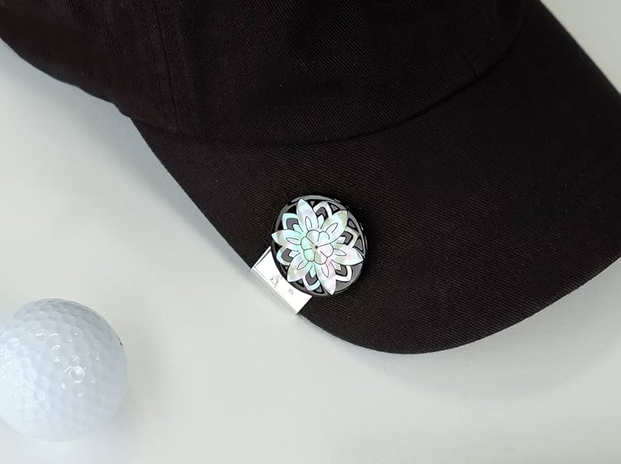 Amazon.co.jp: 螺鈿細工ゴルフ マーカーマグネット式 ハットクリップ