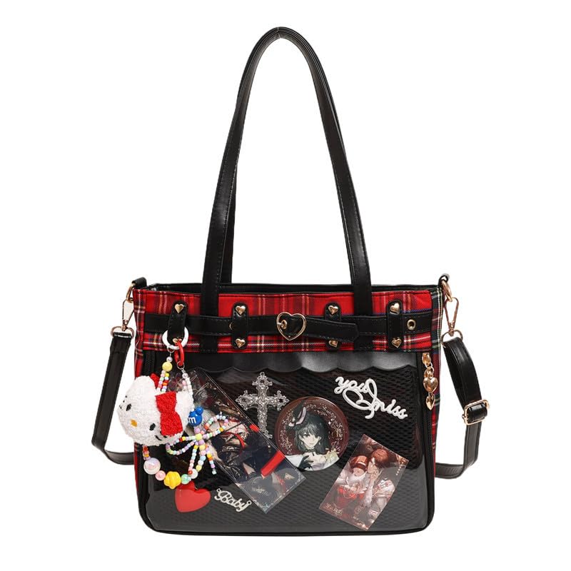 Anime Itabag Handbag for Women - y2k Pins Display Kawaii JK Lolita Tote Crossbody Bag Coquette Shoulder Bag Purse