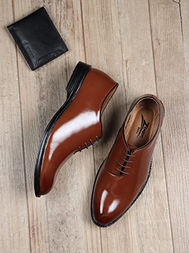 Image of Zixer Synthetic Leather Mens Formal Shoes || Office Formal Shoes Men Stylish|| Formal Shoes for Men Patent Leather Lace Up Party Formal Shoe