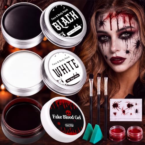 140g Halloween Schminke Set, Make Up Set Kunstblut Körperfarbe SFX Schminke