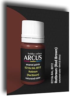 Arcus 210 Enamel paint. Wehrmacht. RAL 8012 Rotbraun (Red Brown) 10ml