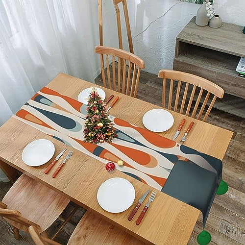 Chemin de table en lin rétro pour décoration table automne chaleureuse - 8
