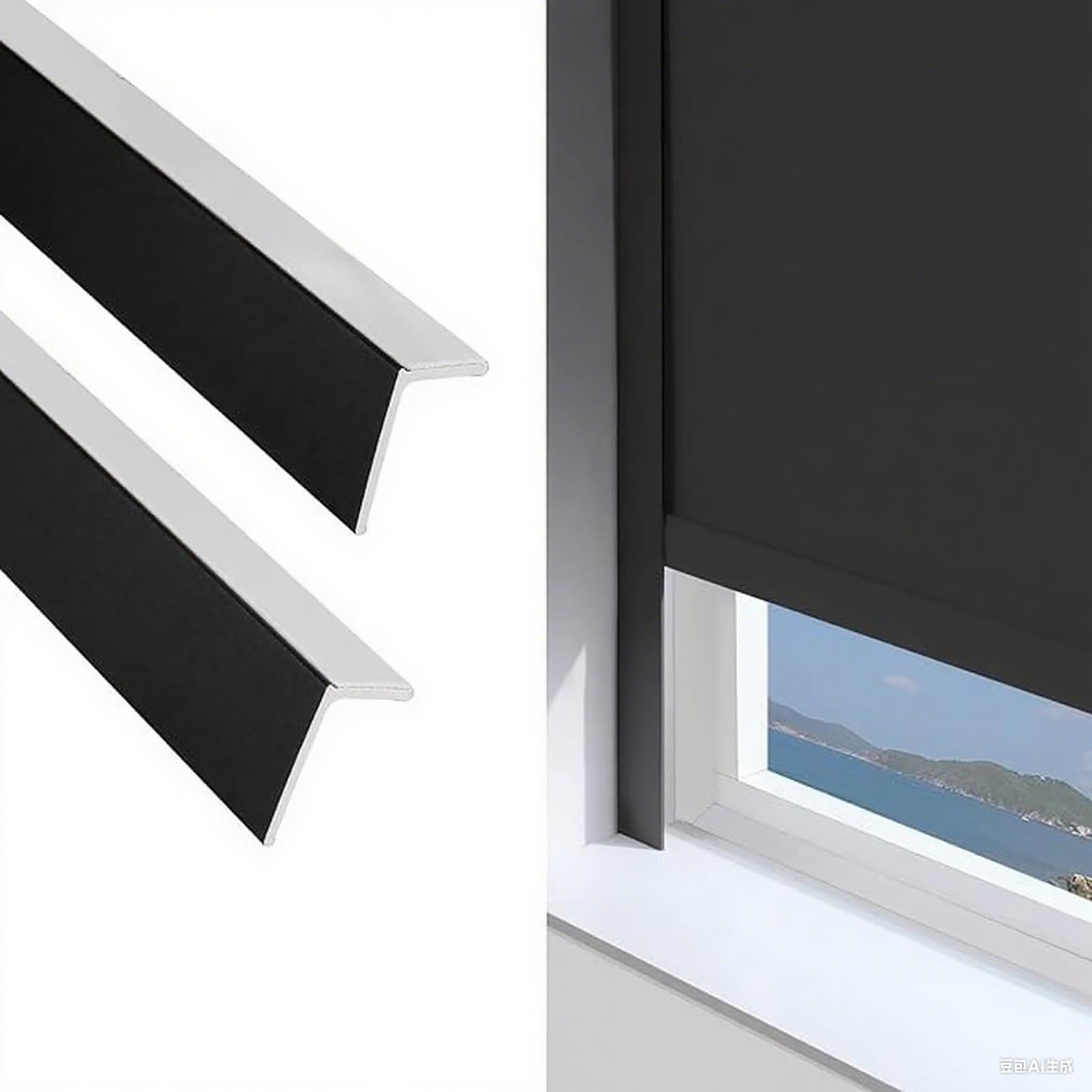 Tiras opacas de PVC para persianas que bloquean la claridad lateral en tu ventana