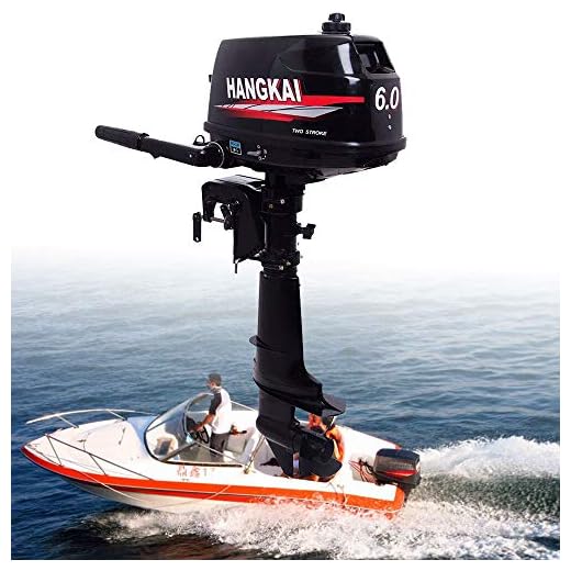 TFCFL 6HP 2-Stroke Electric Outboard Motor,Heavy Duty Outboard Motor Boat Engine Water Cooling CDI System, Tiller Control, Inflatable Fishing Boat Engine,Short Shaft 40cm,4.4KW