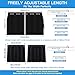 ZATOOTO Car Window Shades Set of 3, Side & Back Window Blackout Car Divider Curtains, Opaque Suede, Totally Blackout, Adjustable Length for Most Cars, Sedans, Vans & SUVs