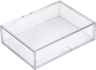 10 Pack Clear Acrylic Card Storage Boxes with Lids