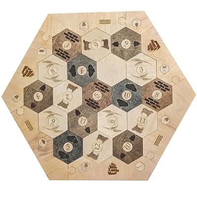 Custom Wood Settler Game Board - 2-4 Players | Main Board Natural Frame | Compatible with Settler's of Catan