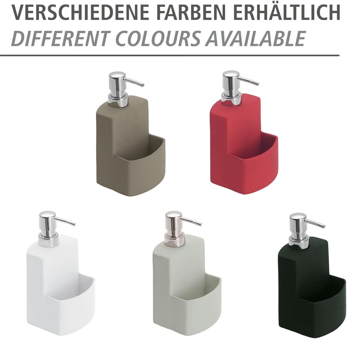 Wenko 3620116100 Washing-Up True Colors Festival Liquid Dispenser, 3.9" x 7.1" x 3.9", Grey