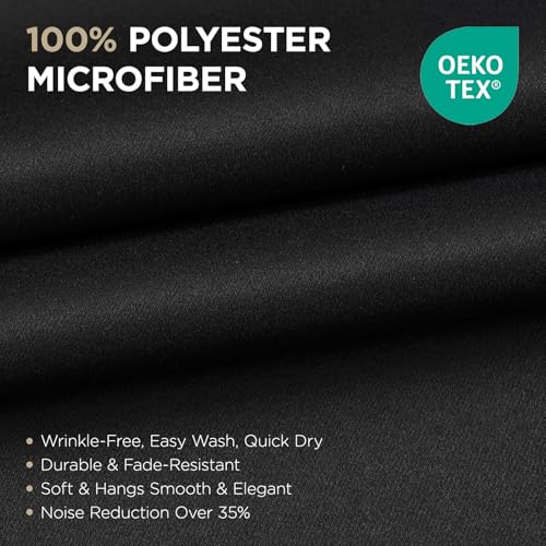 Joydeco Blackout Curtains for Bedroom 84 Inch - Black Out Curtains with Grommets Thermal Insulated Room Darkening Light Blocking, Noise Reducing & Wrinkle-Free Drapes for Living Room Windows, 2 Panels - Image 4