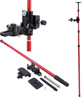 TOPWAY Laser Level Telescopic Pole 3.5M Floor-to-Ceiling Laser Pole Support | High-carbon steel, extendable, fine-tuned holder and nylon bag, for rotary and line gas levels, 311573