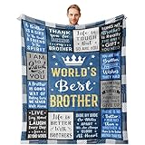 Xufudy Gifts for Brother Fathers Day, Best Brother Birthday Gifts from Sister Blanket 60'x50', Brothers Blankets from Sister