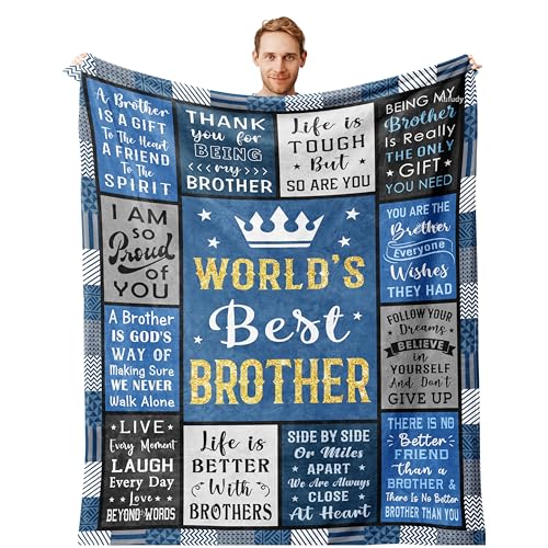 Xufudy Gifts for Brother Fathers Day Best Brother Birthday Gifts from Sister Blanket 60x50 Brothers Blankets from Sister