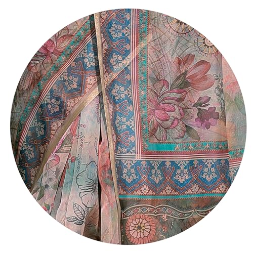 Image of MIRCHI FASHION Saree for Woman Organza Floral Printed | Lightweight Elegant Traditional Sari with Matching Blouse Piece