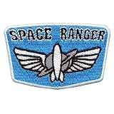 Space Ranger Badge Patch Movie Wings Embroidered Iron On