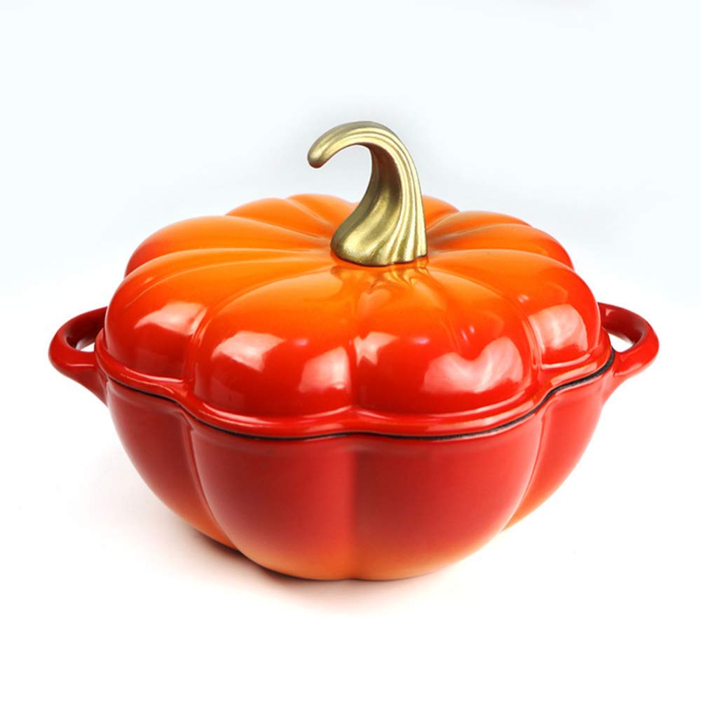 Pot en émail en fonte de 24 cm : la cocotte potiron multifonction pour votre cuisine